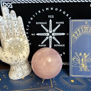 Mystical Rose Quartz Crystal Ball